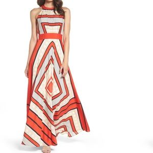 NWOT Eliza J scarf print maxi dress